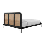 Norah Rattan Queen Bed (Black, Natural)