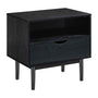 Luna Open Bedside Table - Black