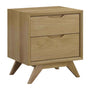 Jude 2 Drawer Bedside Table - Oak