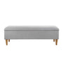 Charlotte Fabric Storage Bench - Light Grey