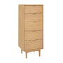 Saturn Chest of 5 Drawers - Oak