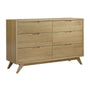 Jude Wide Chest Of 6 Drawers - Oak