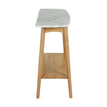 Oia White Marble Console Table