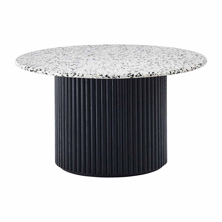 Cosmos Coffee Table (Black, Terrazzo, 85cm)