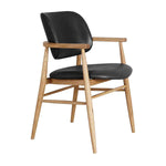 Aura Leather Dining Chair (Oak)