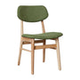 Ari Fabric Dining Chair - Green / Ash