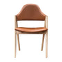 Sergio Leather Dining Chair (Ash) - Tan