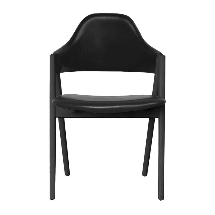 Sergio Leather Dining Chair (Black)