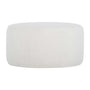Memphis Boucle Round Ottoman - White