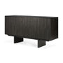 Mosaic 3 Door Sideboard - Black Teak / 170cm