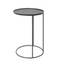 Tray Round Side Table - Black / 49cm