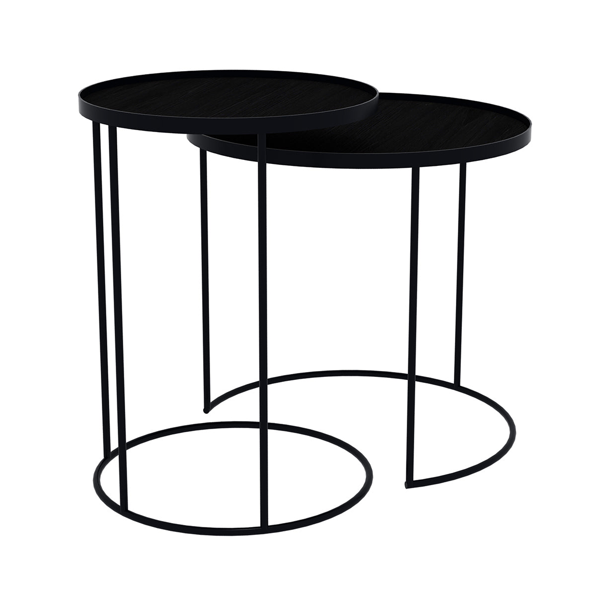 Tray Round Side Table Set of 2 Life Interiors