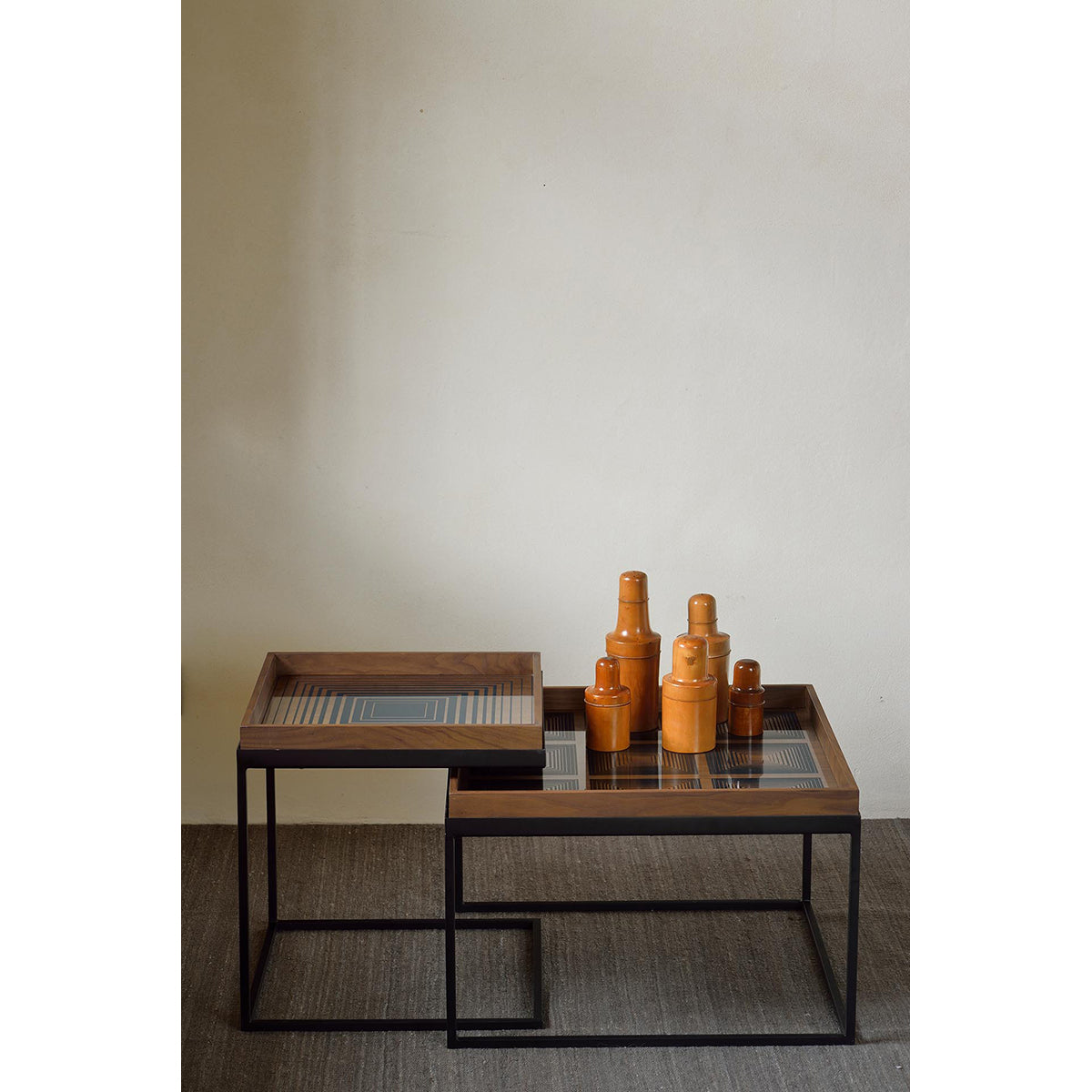 Tray Square Coffee Table Set of 2 Life Interiors