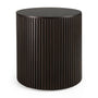 Roller Max Round Side Table - Mahogany Dark Brown