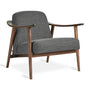 Baltic Fabric Armchair - Andorra Pewter / Walnut