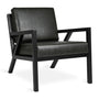 Truss Leatherette Armchair - Black / Licorice