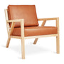 Truss Leatherette Armchair - Natural / Cognac