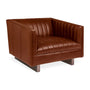 Wallace Leather Armchair - Saddle Brown