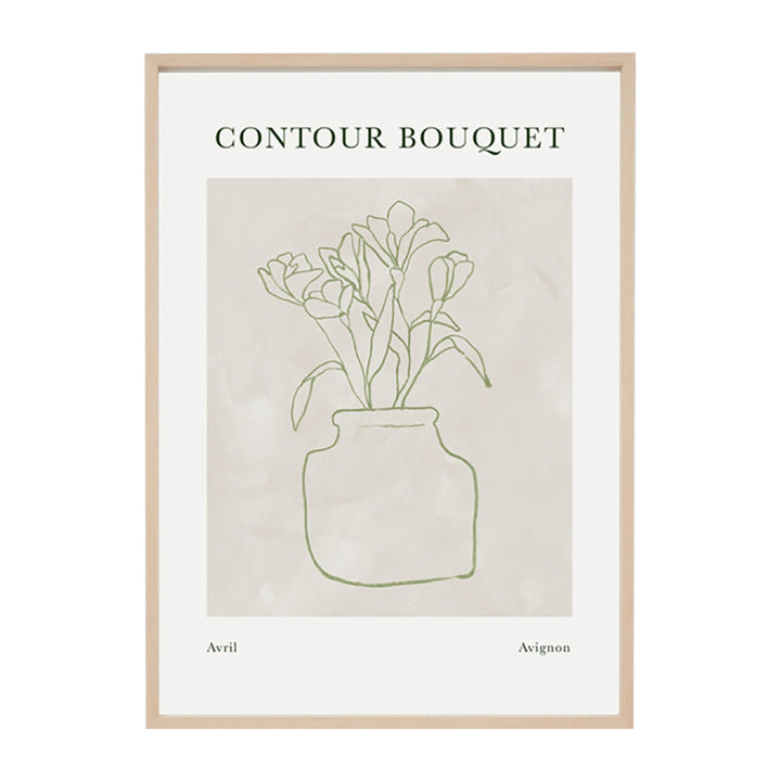 Bouquet Outline Framed Print