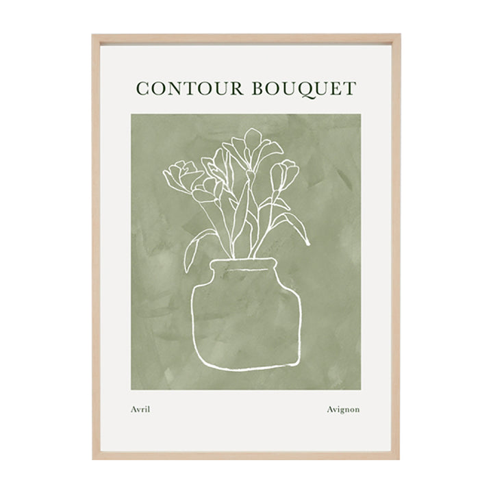 Bouquet Outline Framed Print