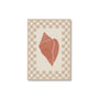 Check Seashell 1 Framed Print - Rose / 33 x 45cm