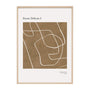 Delicate Contours 1 Framed Print - Nutmeg / 32 x 44cm
