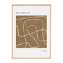 Delicate Contours 2 Framed Print - Nutmeg / 32 x 44cm
