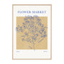 Flower Market Framed Print - Winter Blue / 33 x 45cm