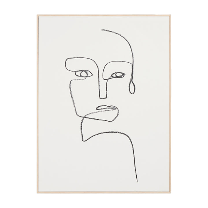 Linear Portrait 1 Framed Canvas