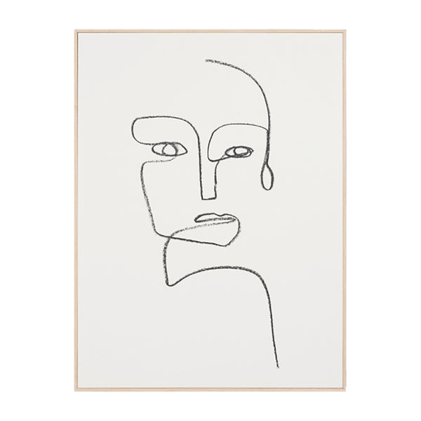 Linear Portrait 1 Framed Canvas – Life Interiors