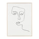 Linear Portrait 3 Framed Canvas