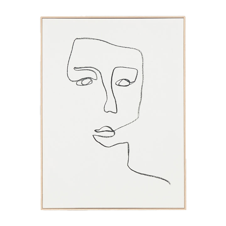 Linear Portrait 3 Framed Canvas