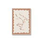 Mediterranean Map Framed Print - Rose / 33 x 45cm