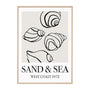 Sand and Sea Poster Framed Print - Black / 33 x 45cm