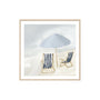 Seaside Relaxation Framed Print - Blue / 53 x 53cm
