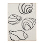 Shell Collection Framed Screenprint - Black / 75 x 100cm
