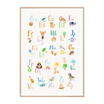 Watercolour Alphabet Bright Print