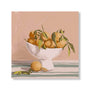 Bowl of Oranges Art Print - Oak Framed Canvas / 60 x 60cm