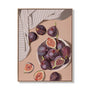 Fresh Figs Portrait Art Print - Oak Framed Canvas / 60 x 90cm