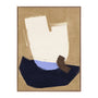 Laid-Back Portrait Art Print - Navy / Oak Framed Canvas / 60 x 90cm
