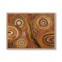 Ngurrbul Dark Landscape Art Print - Oak Framed Print, No Matboard / 84 x 105cm