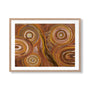 Ngurrbul Dark Landscape Art Print - Oak Framed Print, With Matboard / 68 x 84cm