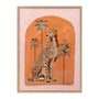 Thinking Of You Portrait Art Print - Orange / Oak Framed Print, No Matboard / 55 x 70cm