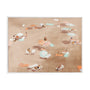 Under The Sun Landscape Art Print - Cool Brown / White Framed Canvas / 22.5 x 30cm