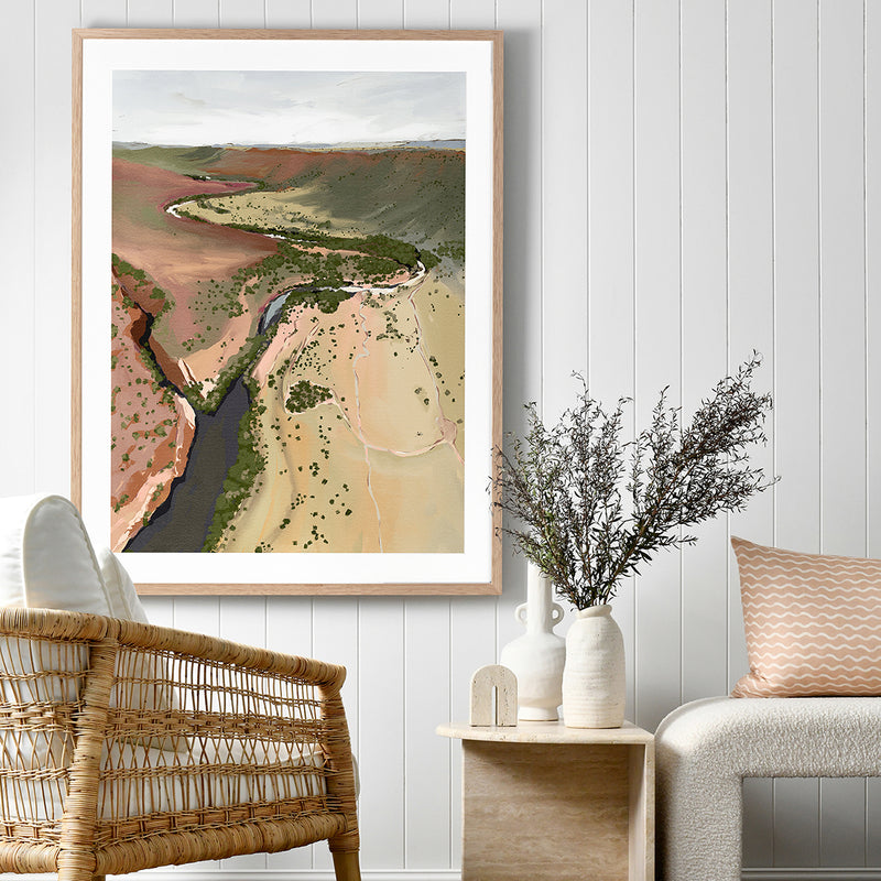 Where The River Runs Portrait Art Print