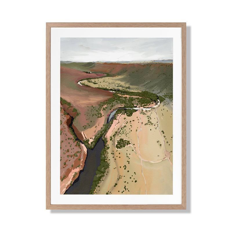 Where The River Runs Portrait Art Print