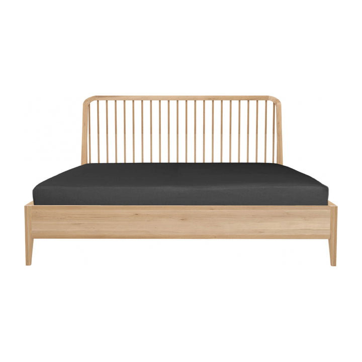 Spindle Queen Bed Frame (Oak)