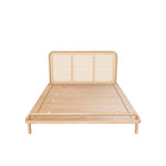 Norah Rattan Queen Bed (Oak)