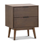 Reese 2 Drawer Bedside Table - Walnut