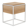 Monolit Bedside Table - Oak / White